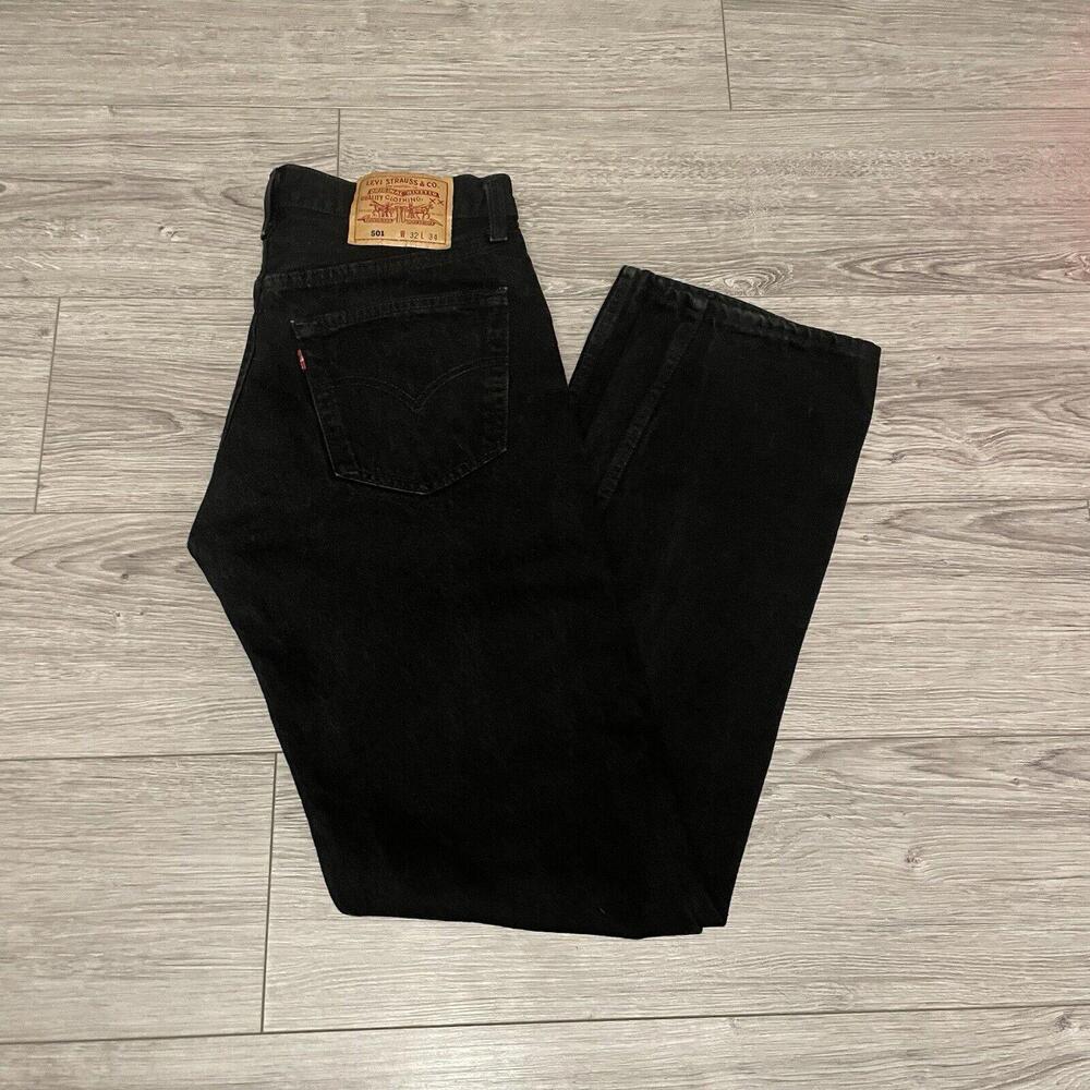 Levis 501 VTG 90s Black Jeans Mens 32 x 34 (31 x 32.5 Actual) - Picture 1 of 9